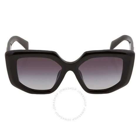 Prada Gray Gradient Irregular Ladies Sunglasses PR 